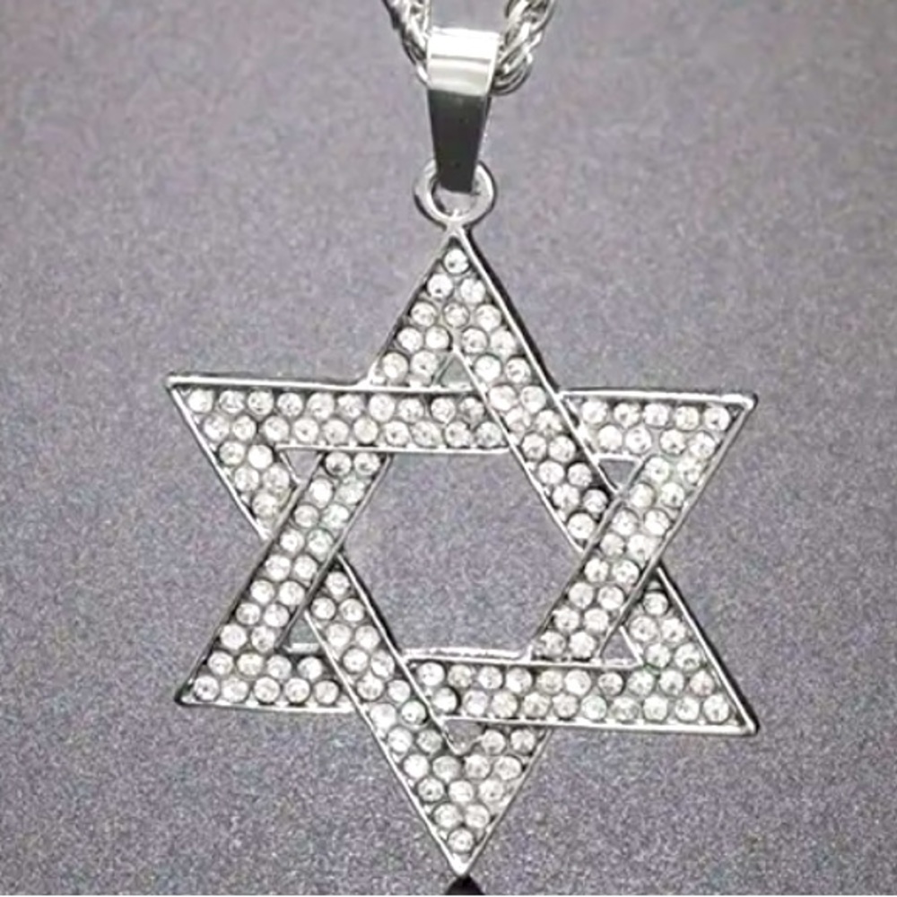 Cubic Zirconia Star Of David Necklace